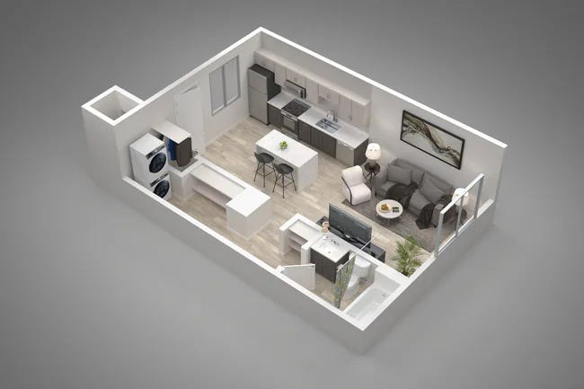 Studio/1 Bath 2413 floor plan